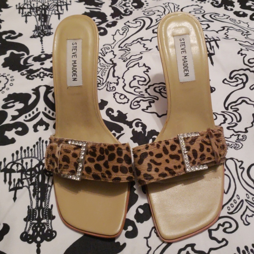 Steve Madden leopard heels